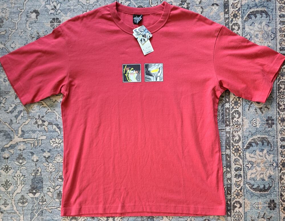 GU x Red Mobile Suit Gundam Collab Shirt Oversize Style NEW w/Tags Size L Large